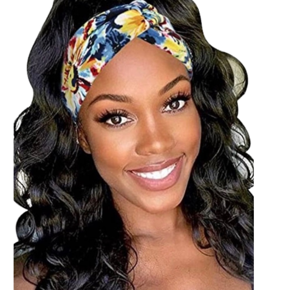 PACK of 3 Boho Floral Style Criss Cross Head Wrap